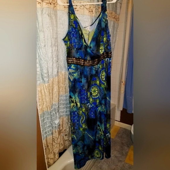 Blue green beaded dress size 3x - Picture 1 of 1